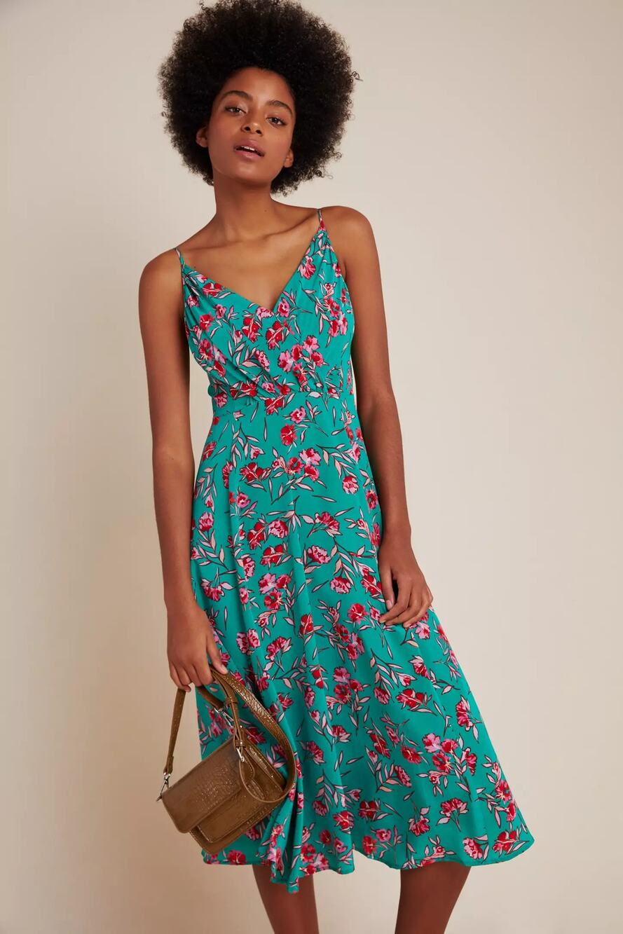 Yumi Kim Anthropologie Vienna Romantic 100% Silk Floral Print Garden Dress NWT 2